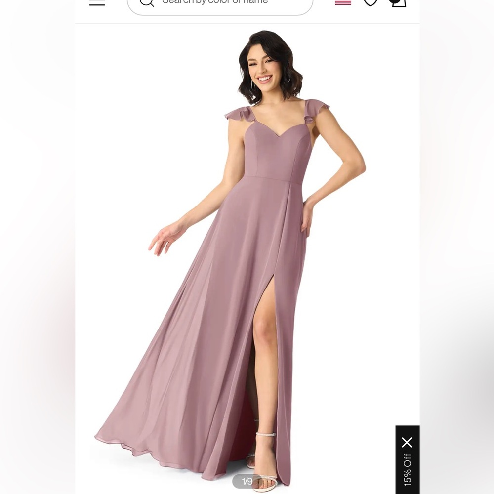 Azazie Everett Dress in Dusty Rose